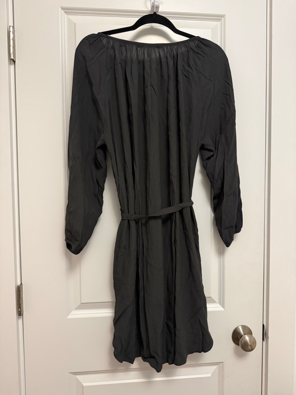 Pinkyotto Dark Gray Gathered Neck Tunic Dress - Picture 6 of 7